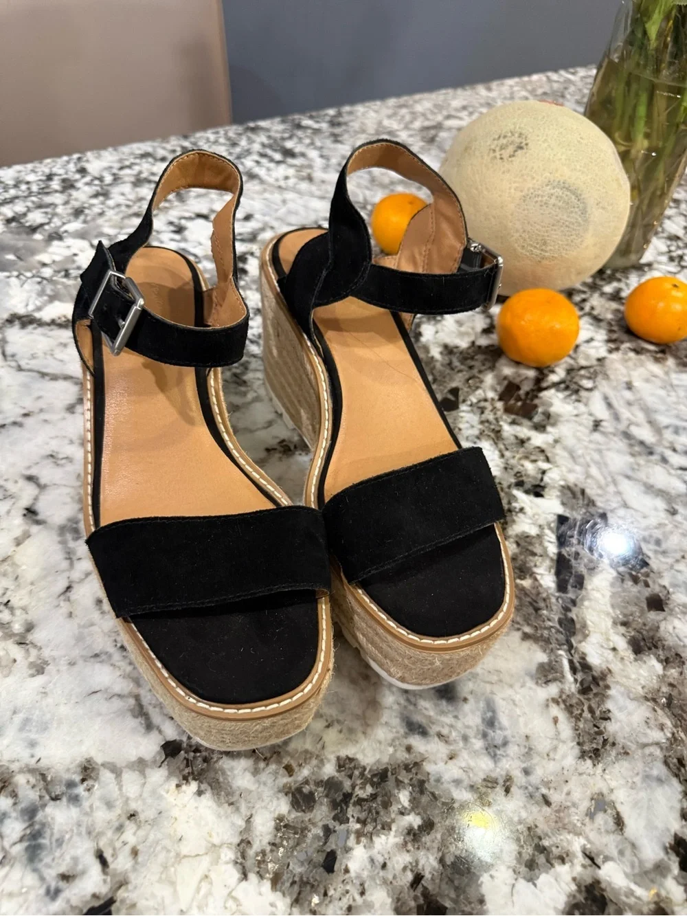 Crown Vintage Platform Espadrilles Wedge Sandals woman’s size 9.5
